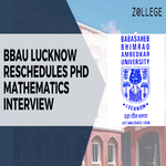 BBAU Lucknow Recshedules PhD Mathematics Interview